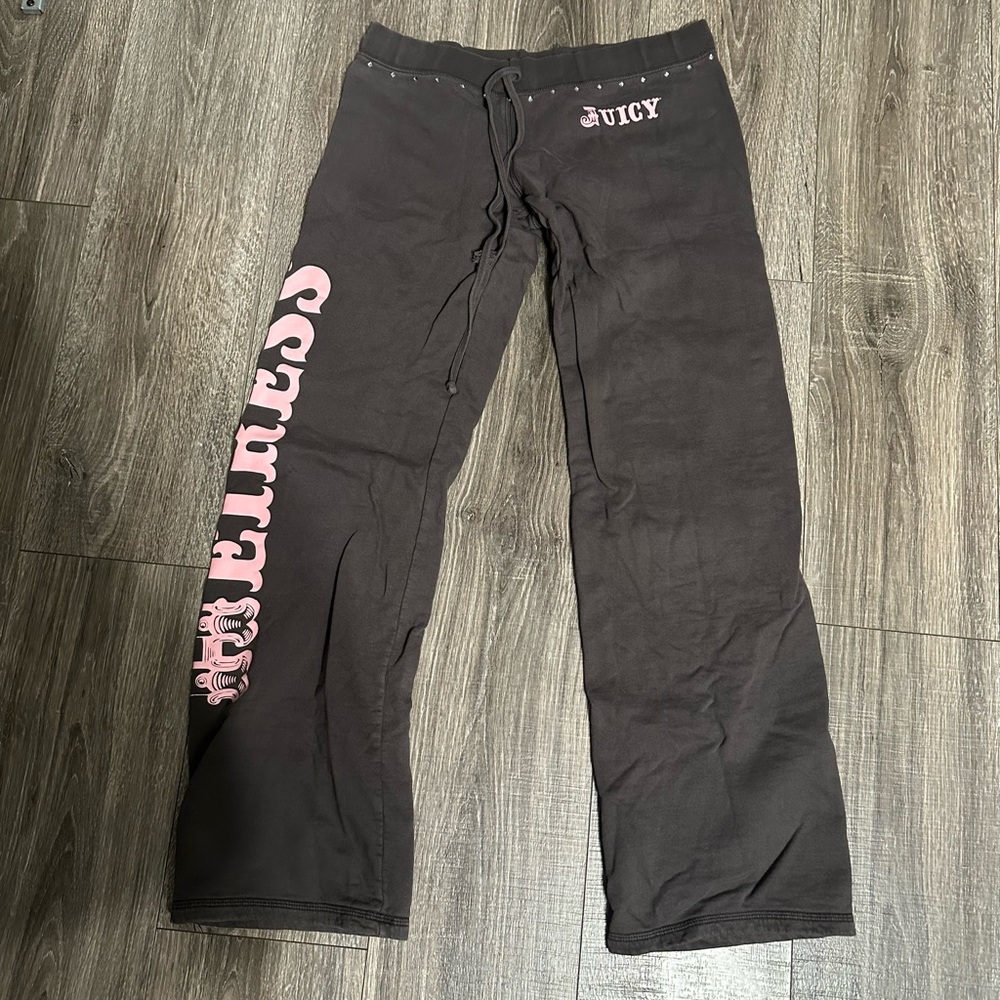 Juicy Couture Dark Gray Hoodie with Orange Label
